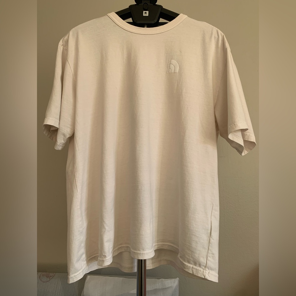 The North Face Women's White Cotton Logo Crew Neck Short Sleeve T-Shirt L